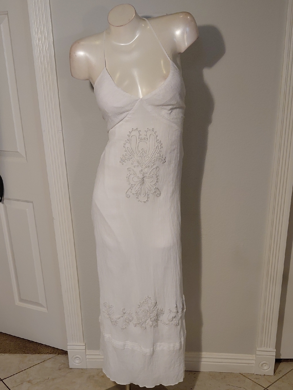 White Embroidered Maxi Dress